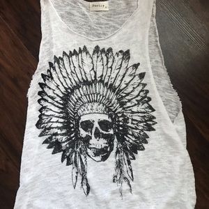 Skull print tank